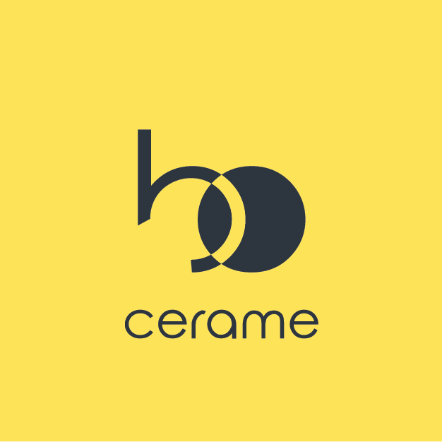 Photo de profil pour BoCerame, logo inversé noir sur fond jaune
