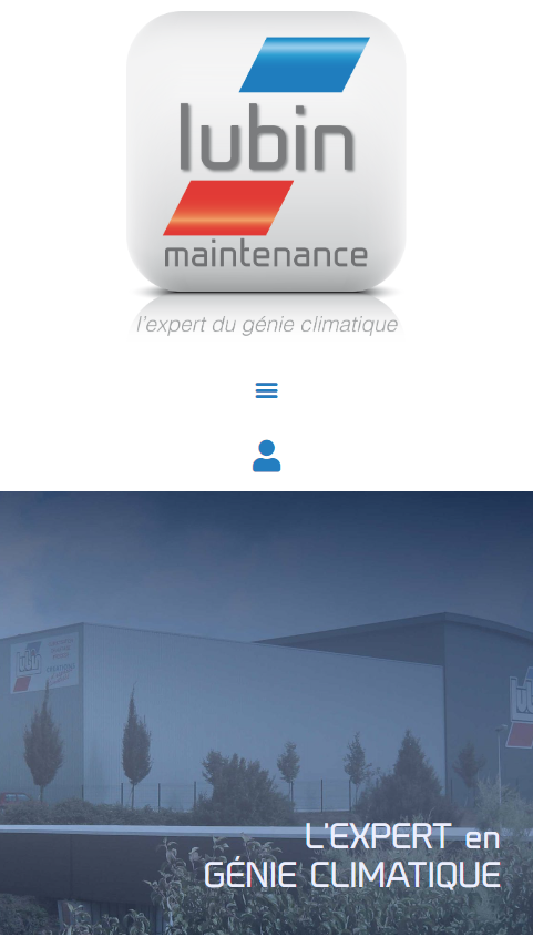 Pages du site internet Lubin Maintenance, expert en génie climatique adaptée au mobile.